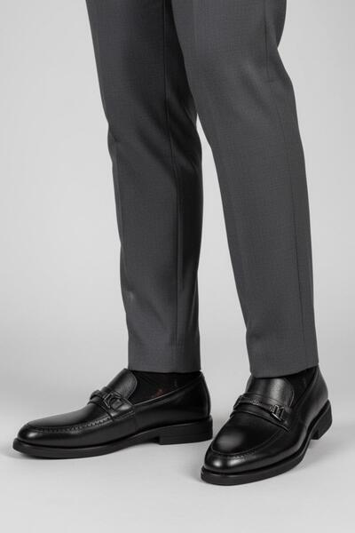 Benart Genuine Leather Lightweight Eva Sole Laceless Casual Classic Men's Shoes