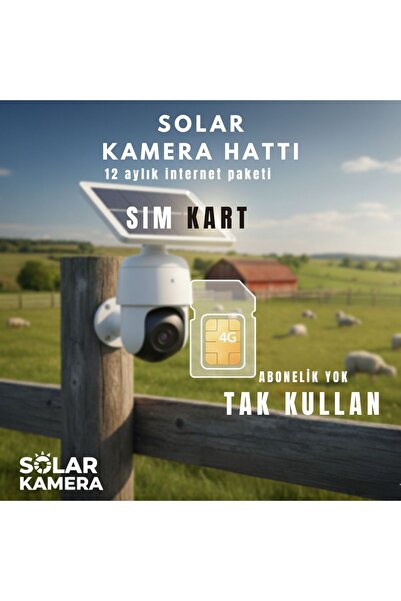 Turkcell SOLAR KAMERA 4G İNTERNET HATTI 12 AYLIK PLANLI SIM KART