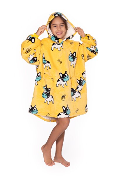 TillyBilly Junior sweatshirt blanket with sleeves, hood and pockets, one size...
