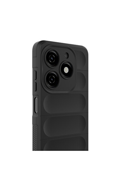 zore Infinix Hot 40I Case Flexible Tpu Hollowed Out Back Surface Design Senk Ethnic Silicone Cover - Navy Blue