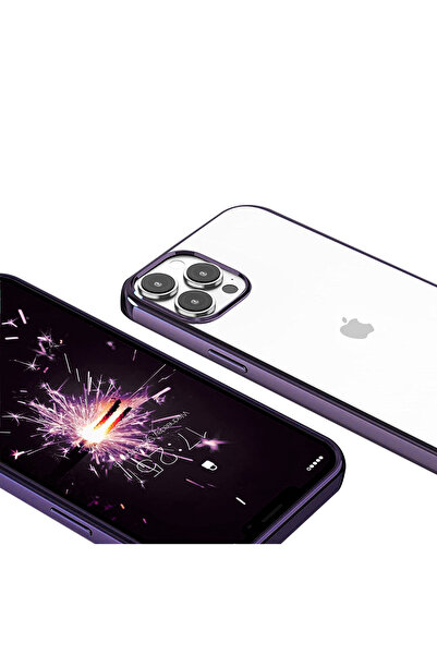 zore حافظة SENK Pixel متوافقة مع هاتف iPhone 13 Pro - أرجواني غامق