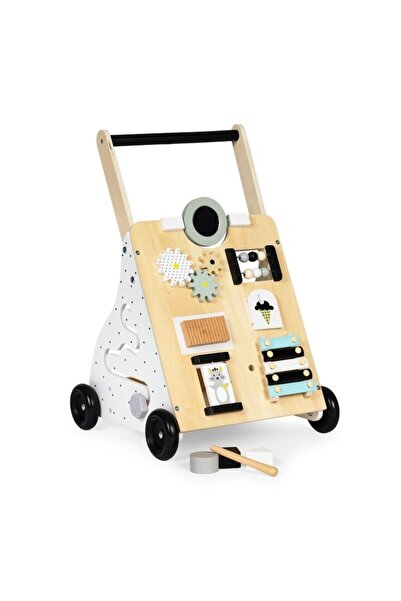 LikeSmart CatPusher Wooden Walker – Xylophone, Sorter, Abacus, Maze, 16 Interactive Elements