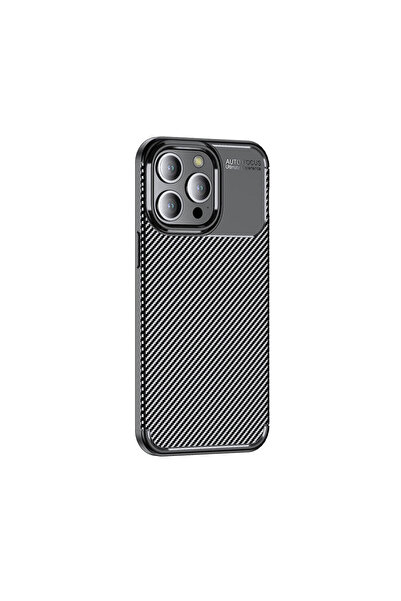 zore iPhone 15 Pro Compatible Senk Black Silicone Case-Black