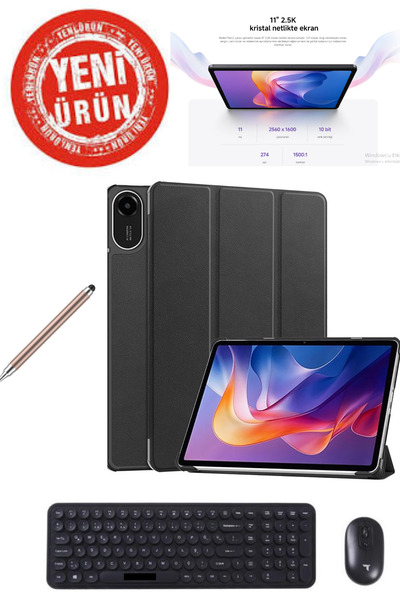 Xiaomi Redmi Pad 2 8GB 256GB 11" 2.5K KRİSTAL EKRAN 90HZ ADAPTİVE HIZI TABLET+ORJ KILIF+KALEM+KLAVYE MOUSE