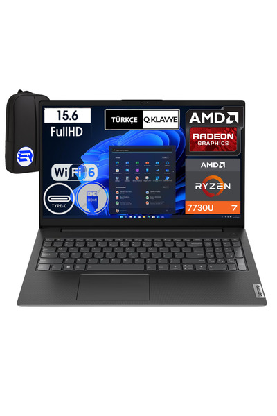 LENOVO V15 G4 ABP Ryzen 7 7730U 24GB 512GB SSD 15.6" Full HD Win11 Pro 82YY0012TREP3 + ElektroPasaj Çanta