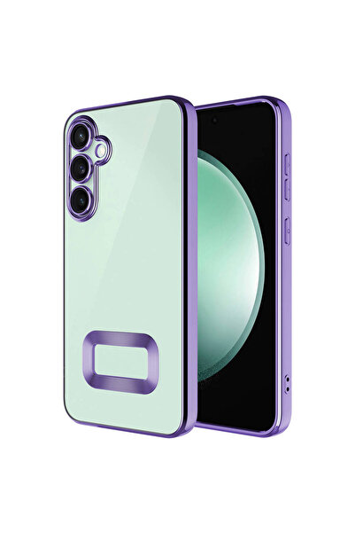 zore Galaxy A35 Case Camera Protection Featuring Logo Senk Omega Cover - Lilac