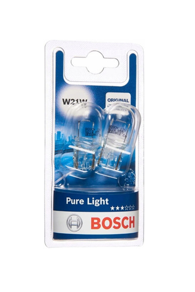 Bosch W21W T20 Tek Devre Sinyal Ampulü Pure Light , Şeffaf Cam, Orijinal Otom...