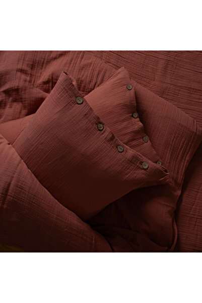 Befera Design Muslin 100% Cotton Double Size Washable Duvet Cover Set Non-Ironing Tile Color