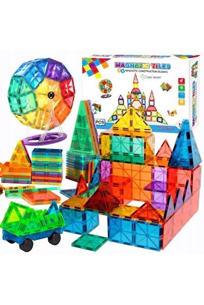 LikeSmart Plăci magnetice 106 – Set de construcție magnetică pentru copii, 106 piese (ABS)