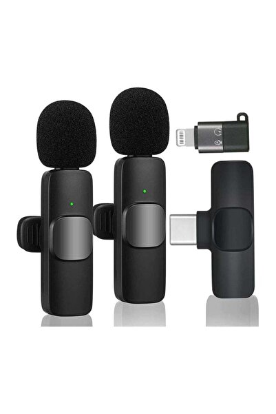 MMG Wireless Lavalier Microphone for USB-C and Lightning – Dual Mic, 2.4 GHz