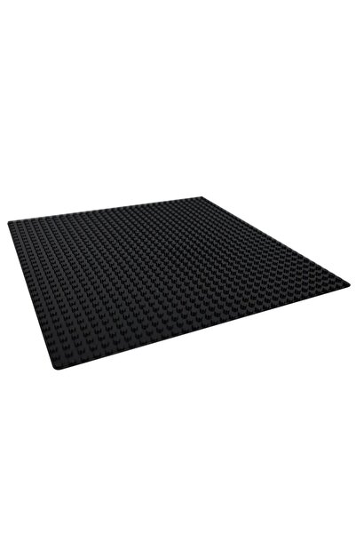 PlayZen Classic Black Floor Plate – 25×25 cm Hard Base |   Building Block Platform Compatible with Lego