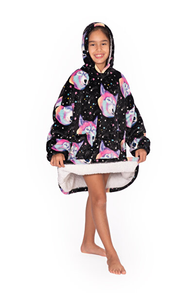 TillyBilly Junior sweatshirt blanket with sleeves, hood and pockets, one size...