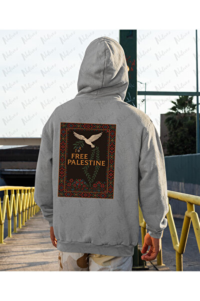 Nulivez Palestine Design Back Printed, High Quality Unisex Oversize Hoodie