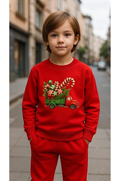 playwear سترة رياضية للأطفال KAMYON مطبوع للفتيات والأولاد برقبة دائرية 3 4-5...