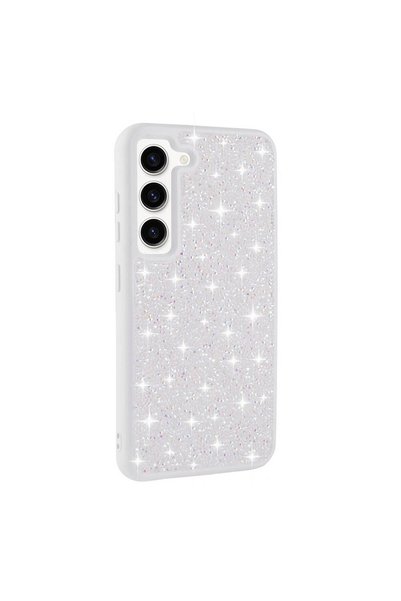 zore Galaxy S23 Compatible Shiny Stone Design Diamond Senk Case-White