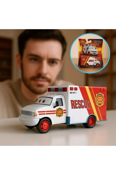 TOYFEST Disney Pixar Cars Morgan Martins Rescue Vehicle 1:55 Metal Diecast Collectible Toy