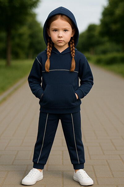 minikiss Hooded Girls' Tracksuit Set
