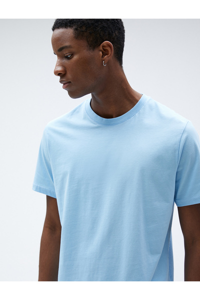 Koton Men's Blue T-Shirt 3SAM10729HK