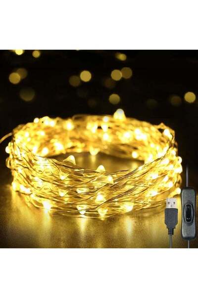Generic Fairy Lights USB 120 LEDs String Lights Yellow