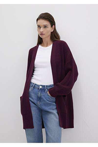 Mavi Long Cardigan Wine Burgundy