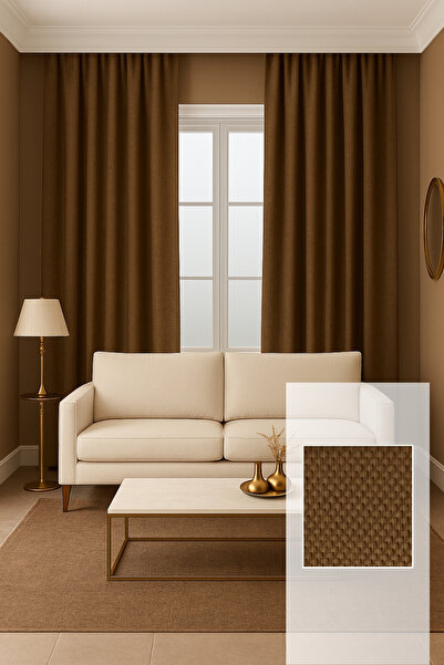 Perlife Gold ® Solid Color Background Curtain – No Pleats, Extra Foam – Living Room and Sitting Room |   Custom & Ready-To-Wear