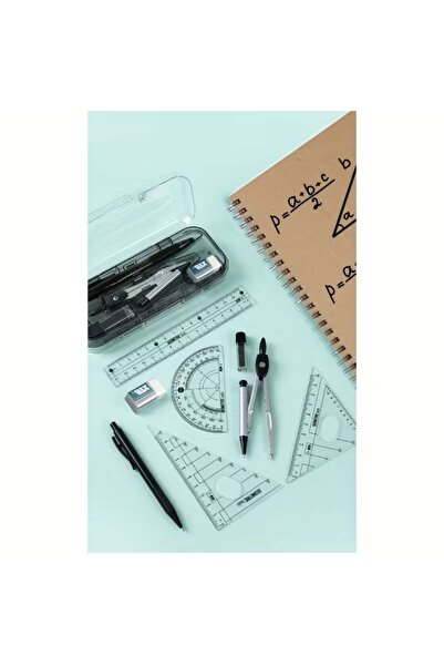 Art Tone مجموعة مسطرة ومسطرة قابلة للطي مكونة من 8 قطع - مجموعة أدوات رسم قياسية للمدرسة والمشاريع الفنية