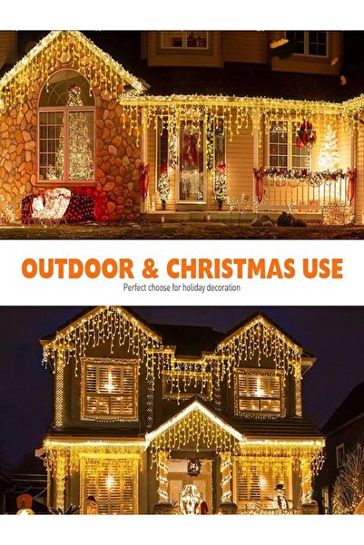 OEM 25m Light Towers, 640 Warm White LEDs, 8 Modes, Outdoor Resistant, Transparent Cable