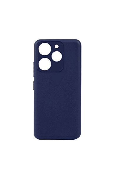 zore Tecno Spark 10 Pro Case Senk Bias Tape Silicone - Navy Blue