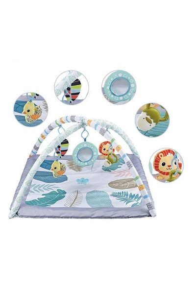 FOXMAG24 Baby Mattress and Activity Center, 2-in-1 Easy-to-Clean Play Space