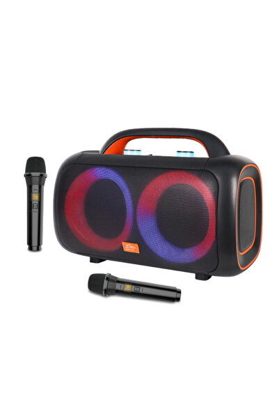 AHMED ZQS L19 portable karaoke speaker with Bluetooth and 2 microphones