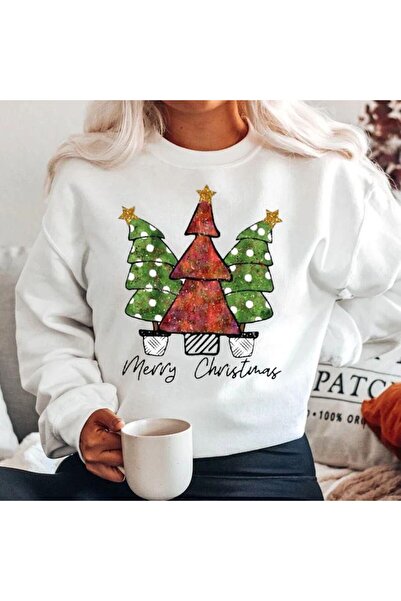 OEM Bluza alba din bumbac 100% Christmas 8