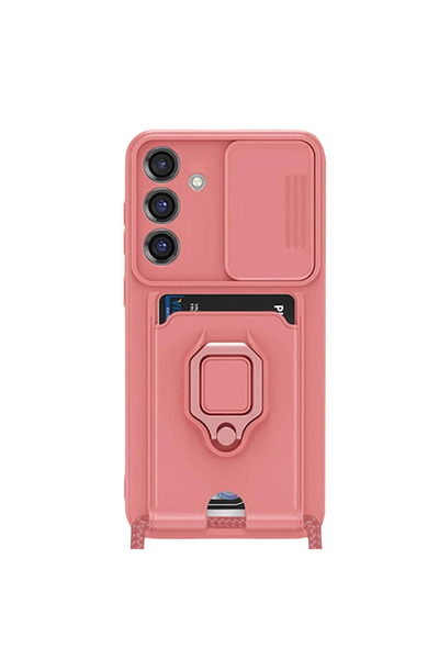 eco port حافظة سامسونج جالاكسي S25 بلس من السيليكون مع حلقة زيما لبطاقة العمل...