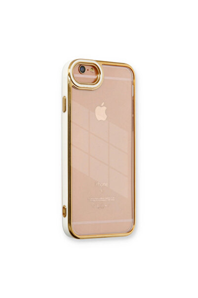 Marsilyan حافظة آيفون 6 من السيليكون بعدسات ليفا - أبيض