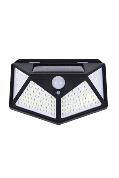 Naimeed Company Lampă solară cu senzor de mișcare, lumină LED, baterie reîncărcabilă, 100 LED-uri SMD, 13,5x5x