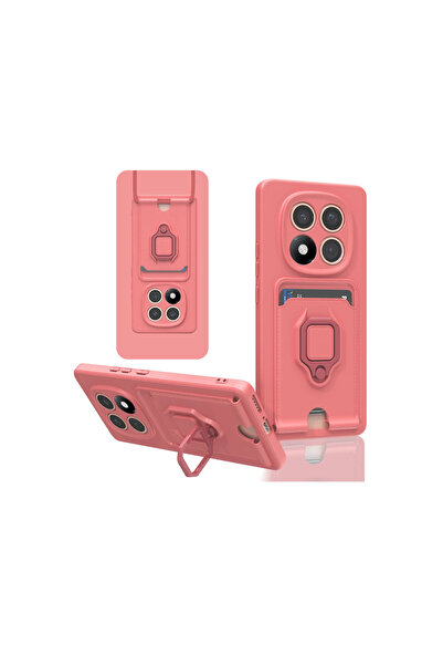 eco port حافظة Redmi Note 14 Pro 4G من السيليكون مع حامل بطاقات زوما وحلقة - ...