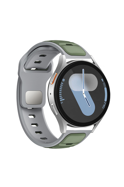 bbtech Samsung Galaxy Watch 46mm / 3 45mm / Gear S3 Compatible Dual Color Silicone Band Android 22mm Strap