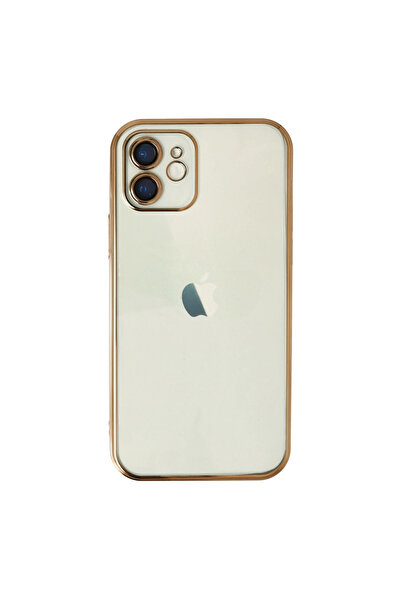 eco port iPhone 12 Case with Camera Protection Lens Silicone - Gold