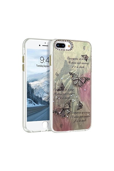 VINTESSY غطاء حماية لهاتف آيفون 7 بلس بنمط مرآة - نمط 6