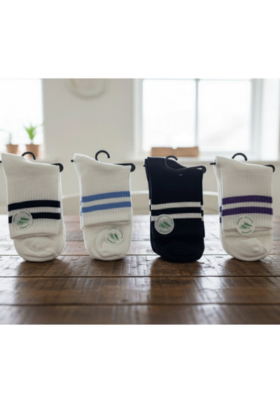 Çiçek Çorap 4 Pairs of Women's Patterned Socks