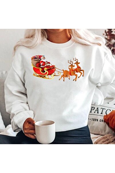 OEM Hanorac de Crăciun alb, 100% bumbac