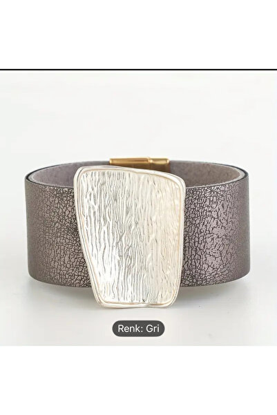 COCOSH TAKI Bronze leather multi-bracelet with silver large charms.