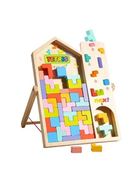 TETRİ Wooden Tetris Puzzle Blocks – Educational Toy