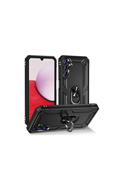 eco port Samsung Galaxy A04S Case Sofia Ring Silicone Cover - Black