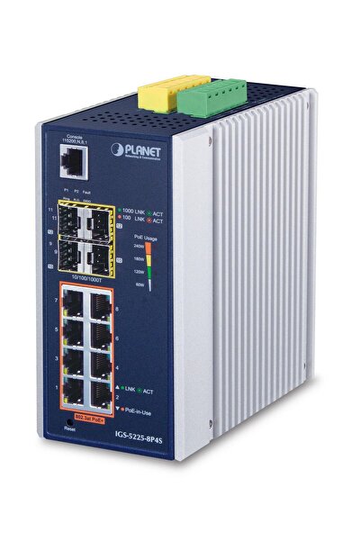 Other Planet IP30 Industrial L2+/L4 8-Port, IGS-5225-8P4S