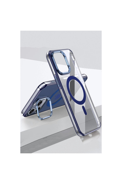 Marsilyan غطاء جوكو آيفون 15 برو دروب ماجسيف - أزرق داكن