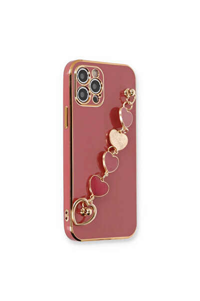 Marsilyan جراب آيفون 12 برو ماكس سيليكون إيسيلا - أحمر