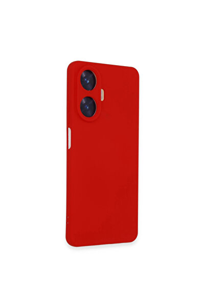 eco port حافظة ريلمي C55 نانو كي مخمل سيليكون - حماية للكاميرا باللون الأحمر ...