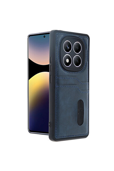 eco port حافظة ريدمي نوت 14 برو 5 جي من سارا - حافظة جلدية مع حامل بطاقات - أ...