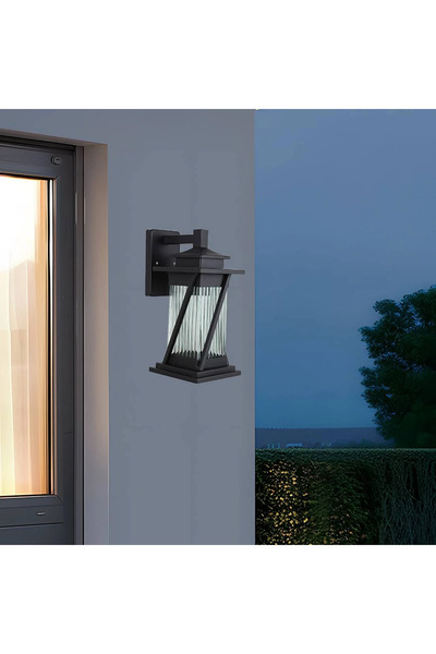 HAMER فانوس جداري أسود – إنارة خارجية واضاءة جدارية