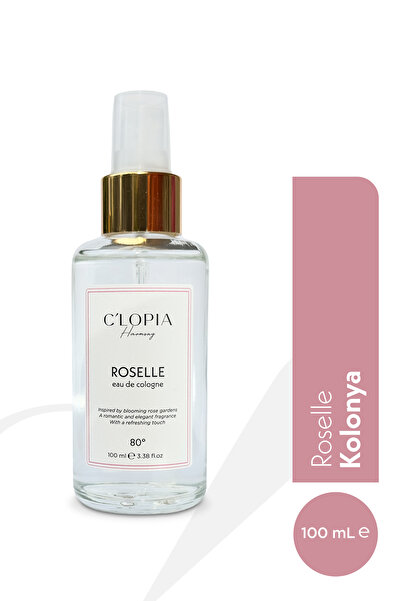 C'LOPIA BEAUTY Roselle Eau de Cologne 100 ml Cam Şişe – Gül ve Yasemin Özlü Ç...